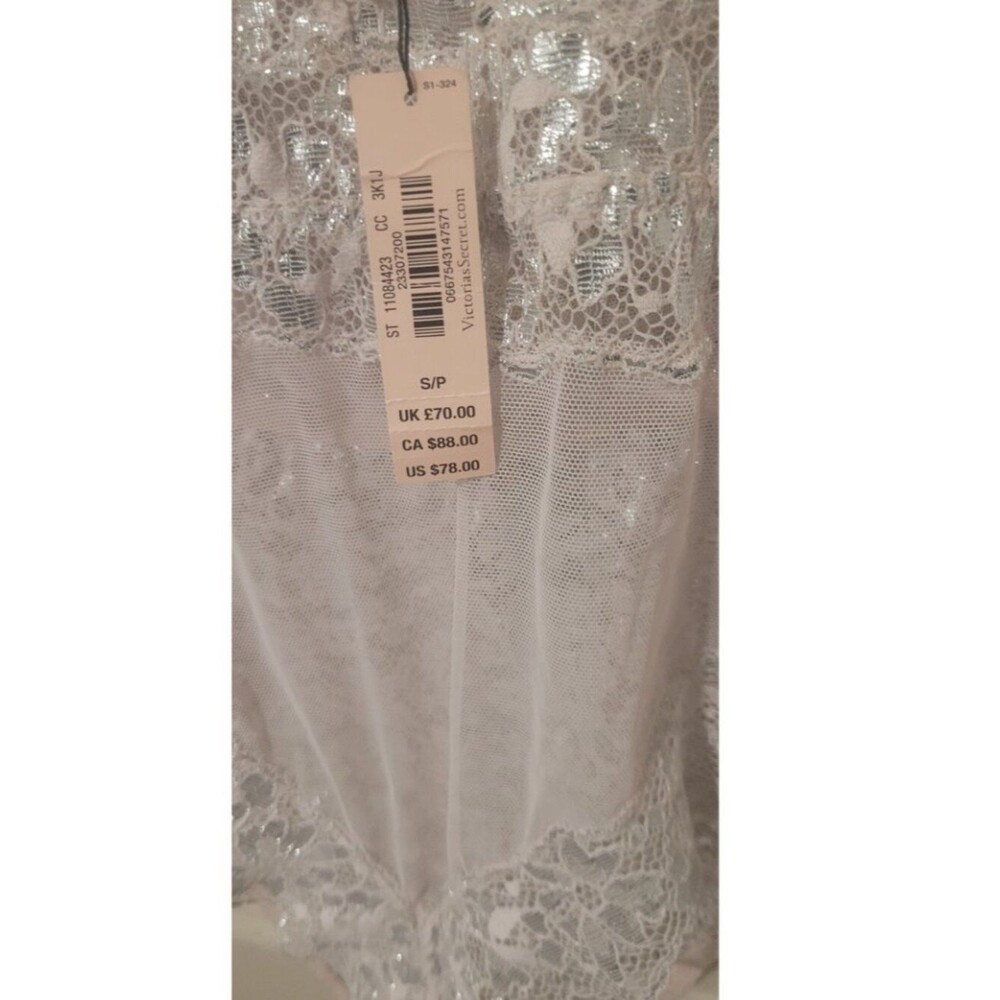 Victoria's Secret Sparkly Lace Light Pink Bodysuit. Size . NEW - Picture 4 of 6